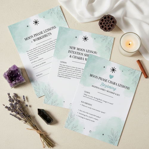 Family Moon & Chakra Worksheet Pack Cover